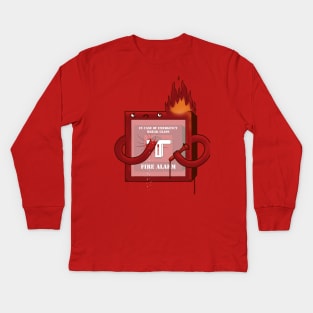 Fire safety Kids Long Sleeve T-Shirt